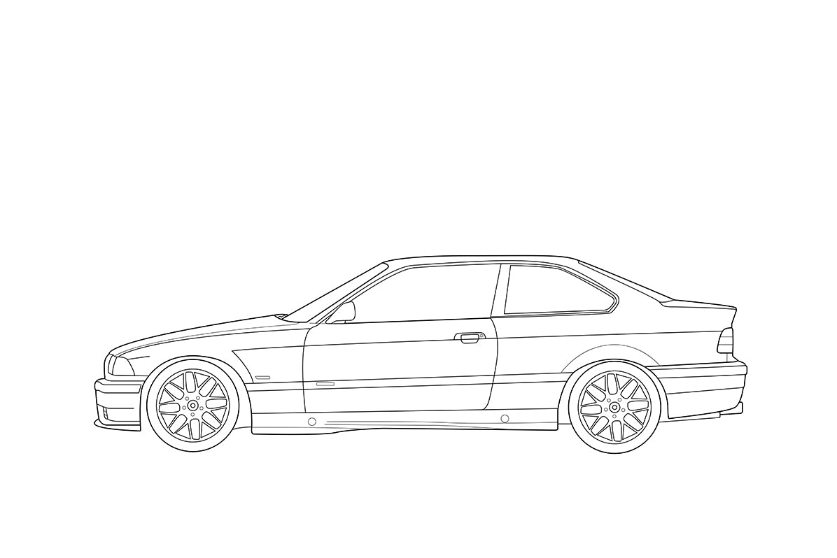 E36 Car Print