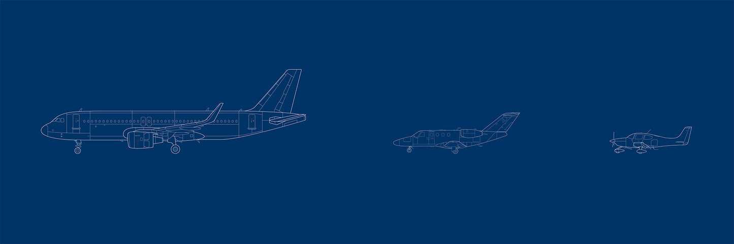 A320 - CJ1 - SR20 - Panorama Print